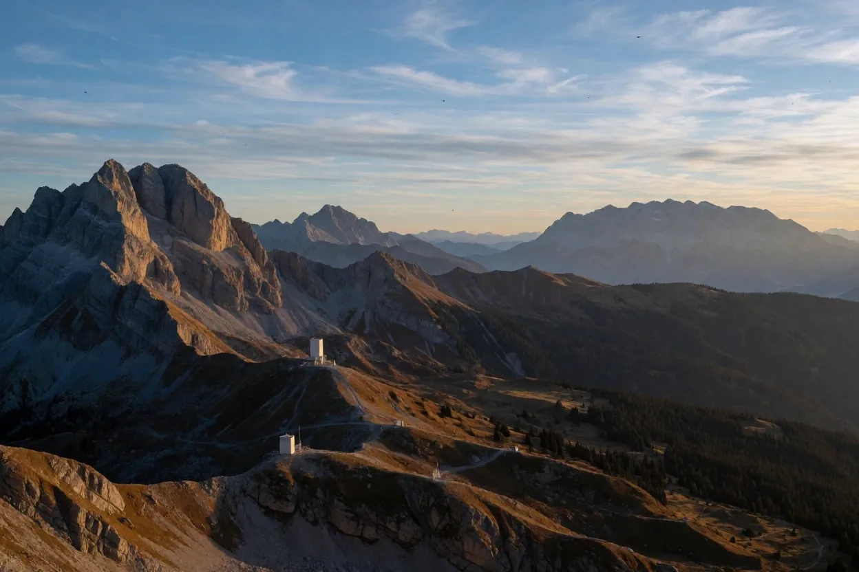 Schweizer Alpenpanorama bei Sonnenaufgang
