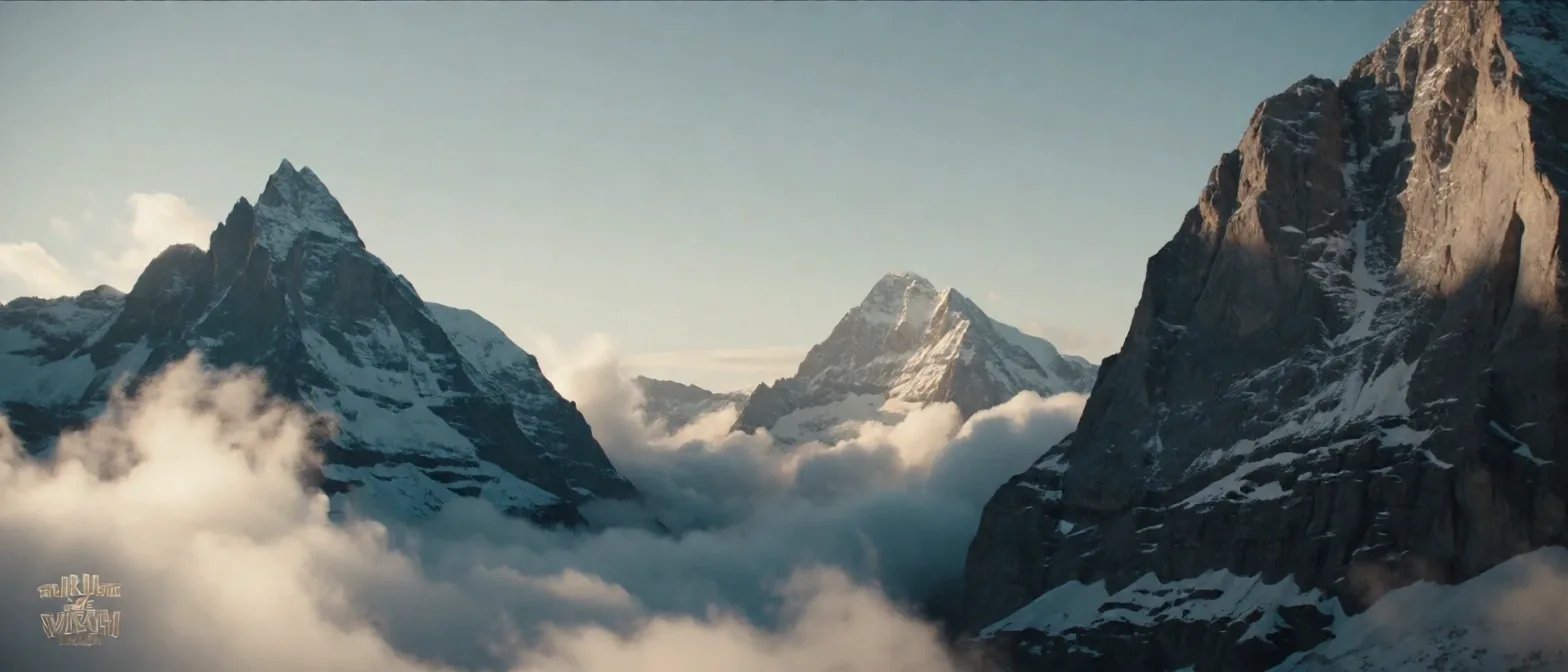 Alpiner Horizont bei Sonnenaufgang